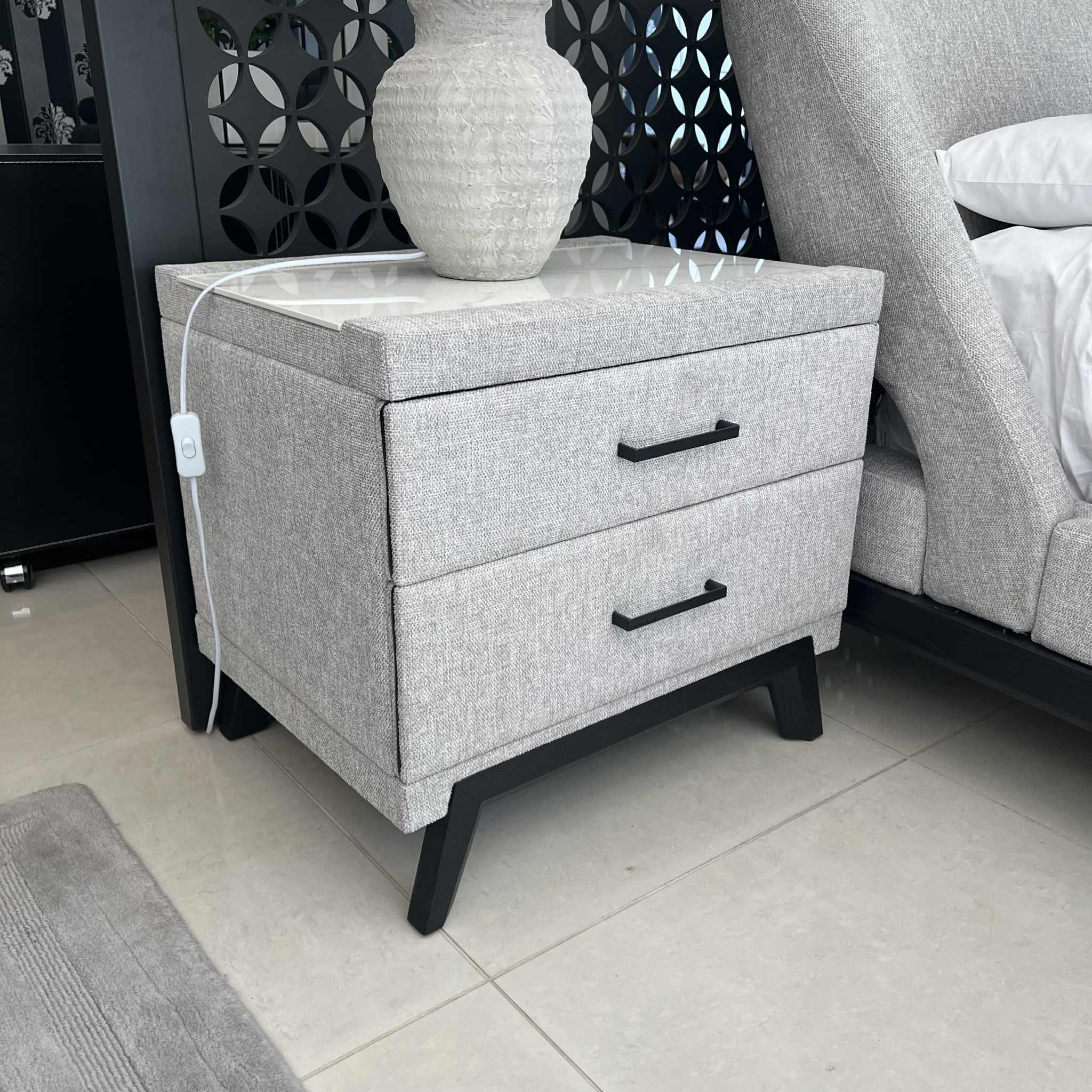 Arizona King Bed Set (G57 Bedside Tables (60cm) Marco Rug & Infinity X Mattress) Clearance - Image 6