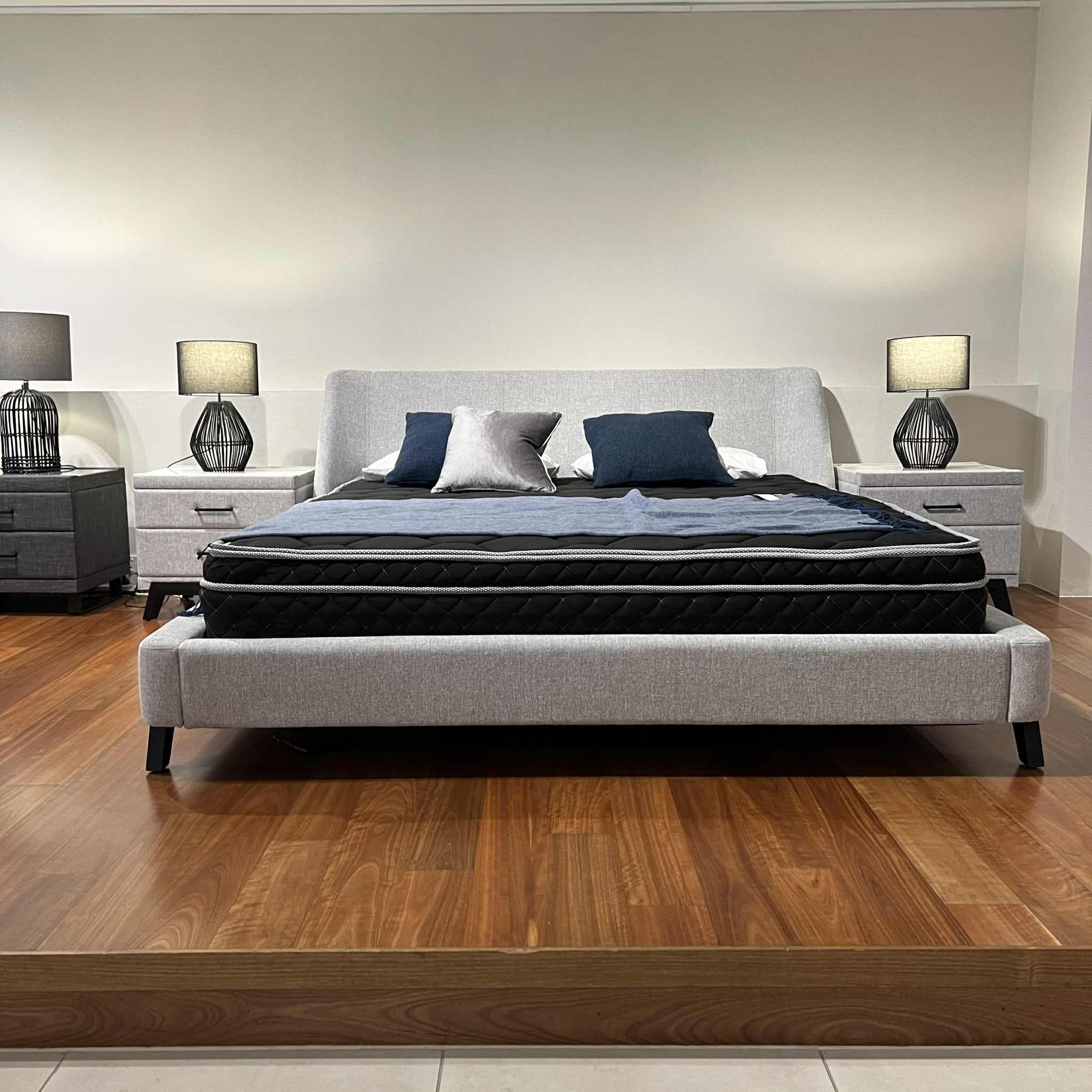 Arizona King Bed Set (G57 Bedside Tables (60cm) Marco Rug & Infinity X Mattress) Clearance - Image 8