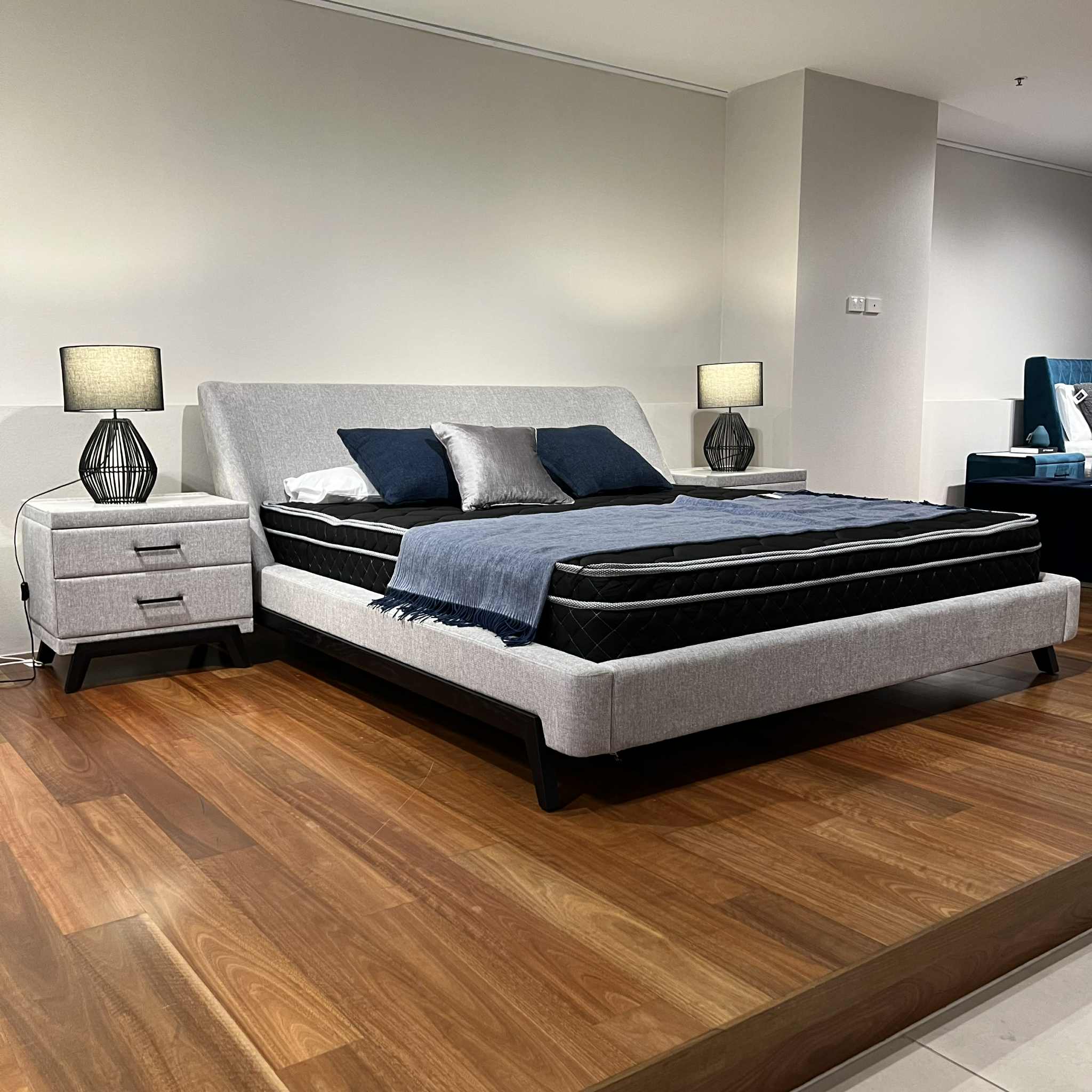 Arizona King Bed Set (G57 Bedside Tables (60cm) Marco Rug & Infinity X Mattress) Clearance - Image 9