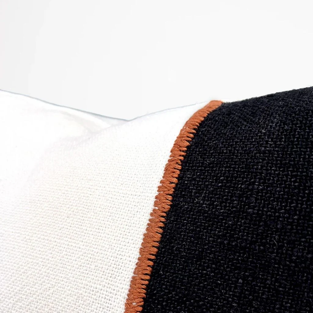 Bella Linen Cushion Black - Image 3