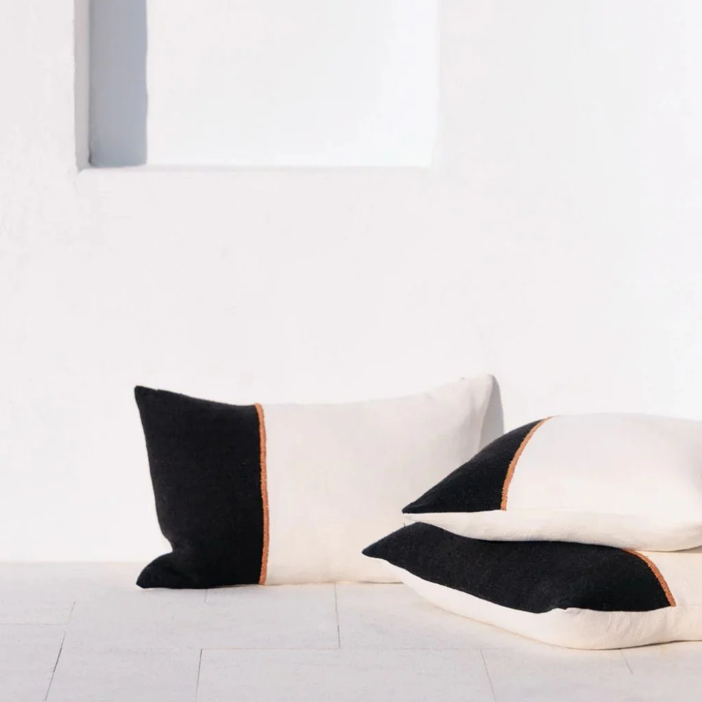 Bella Linen Cushion Black - Image 6