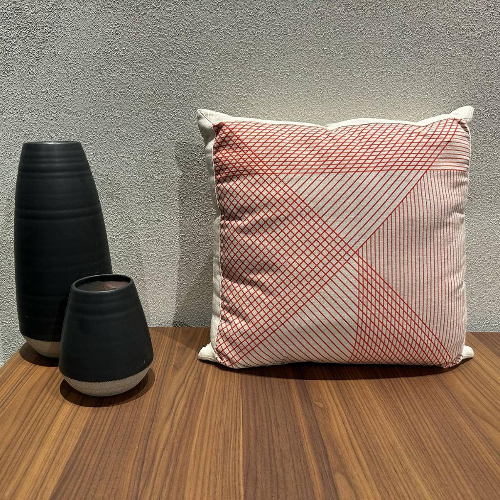 Mulit Grid Red Cushion Clearance