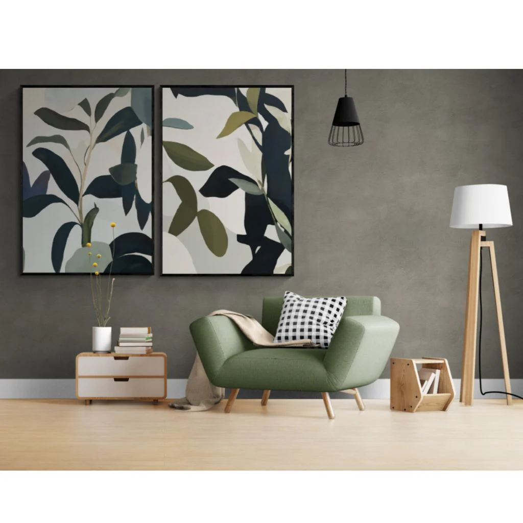 Daria Blue Leaves Artwork - Image 2