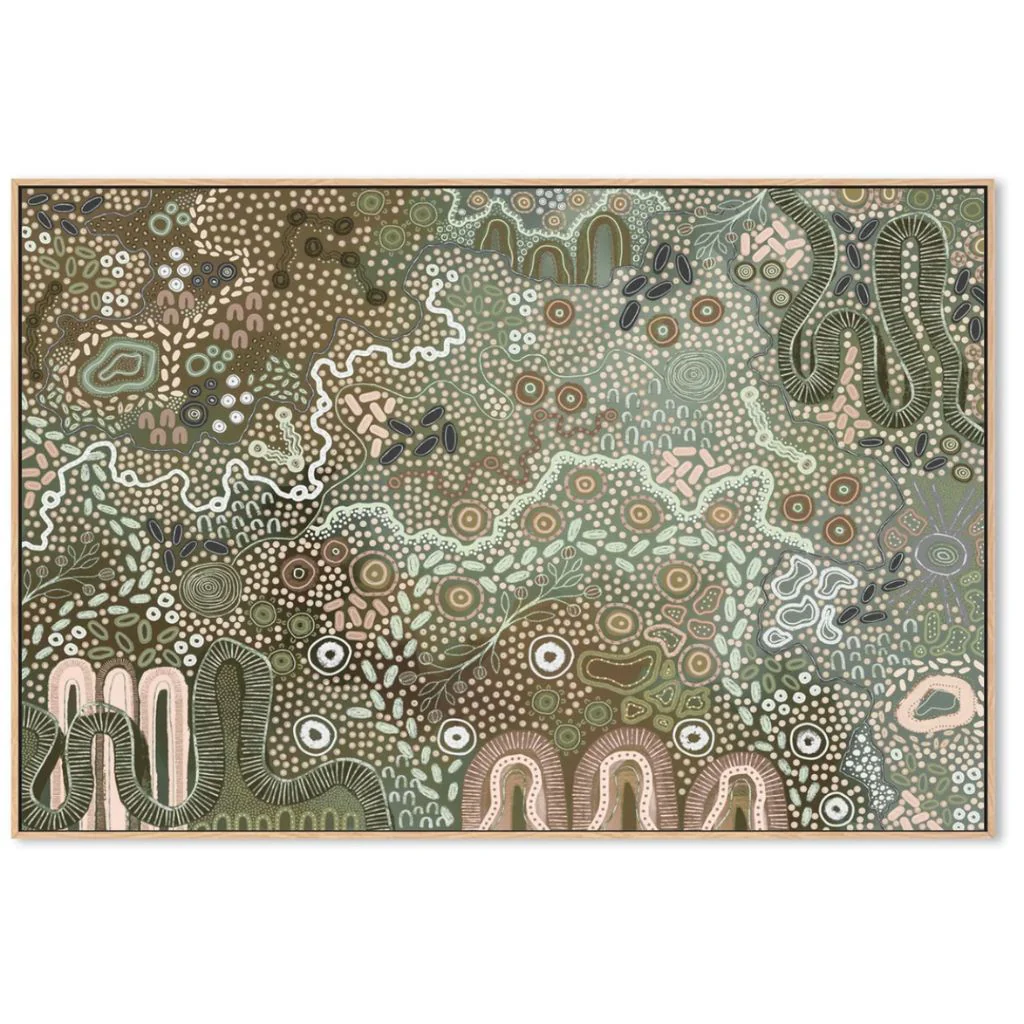 Earth's Gathering Green Tones Canvas