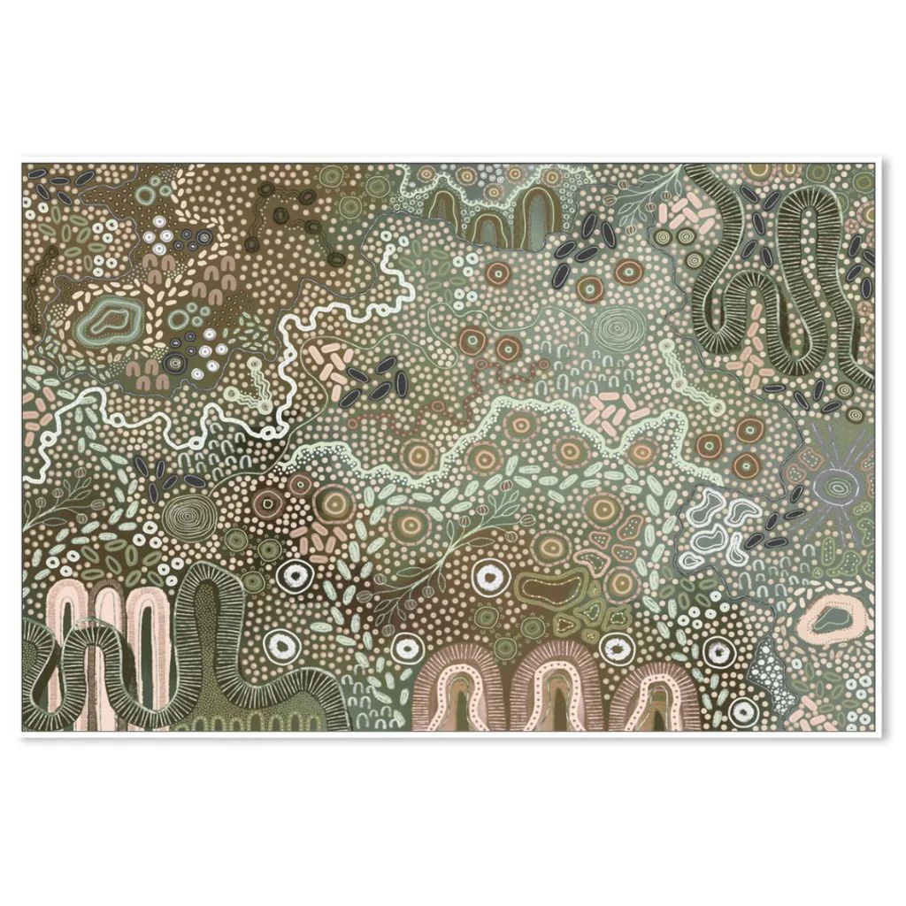Earth's Gathering Green Tones Canvas - Image 3