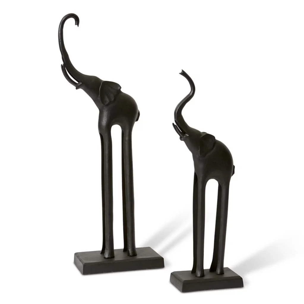 Elephant Sculpture Black (Large) - Image 3