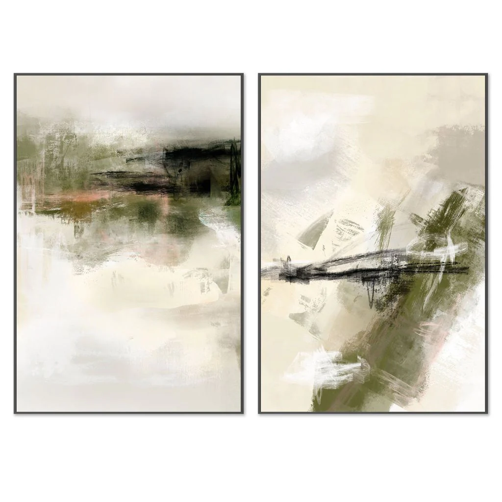 Green & Beige Canvas (Set of 2) - Image 4