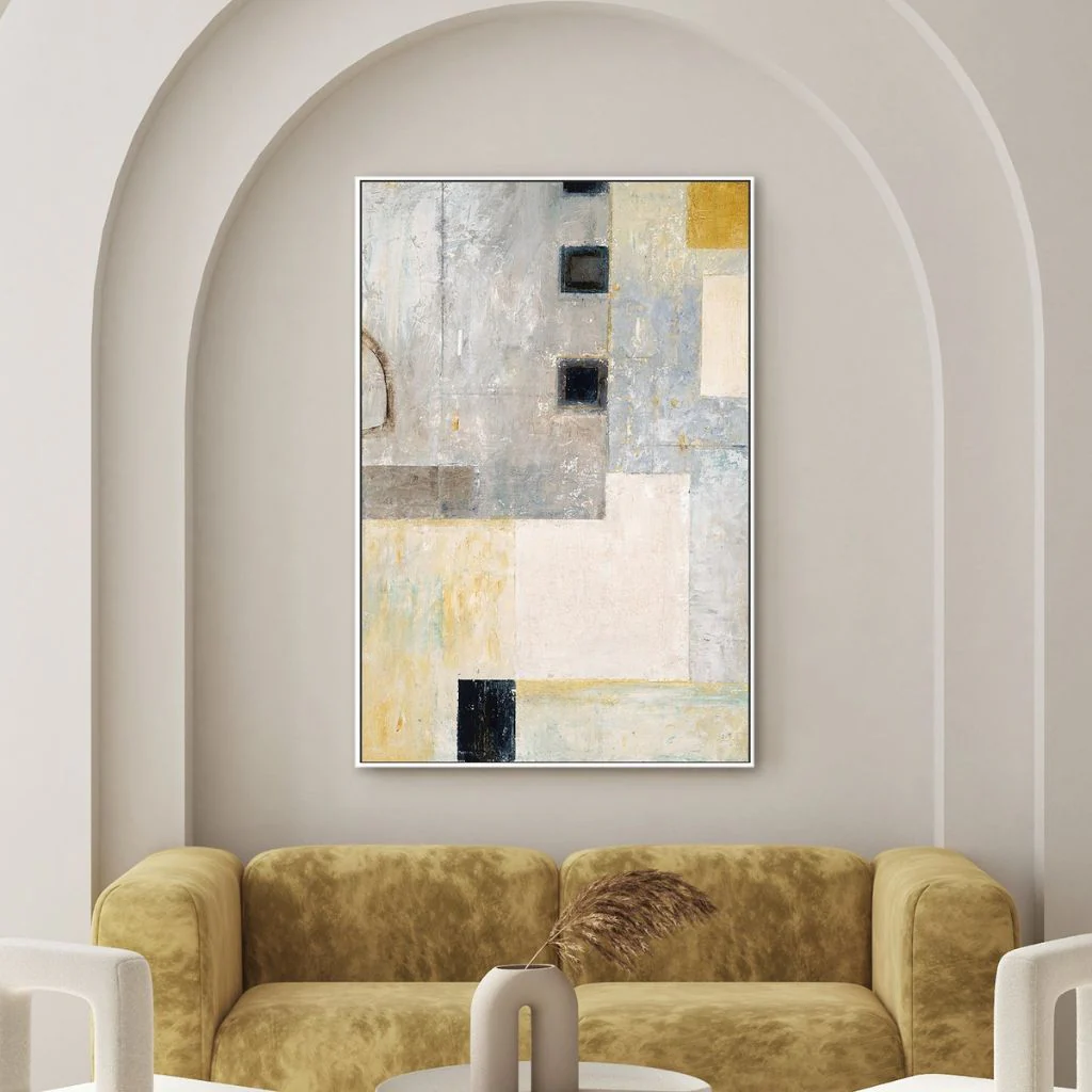 Grey City Blocks Canvas - Image 2