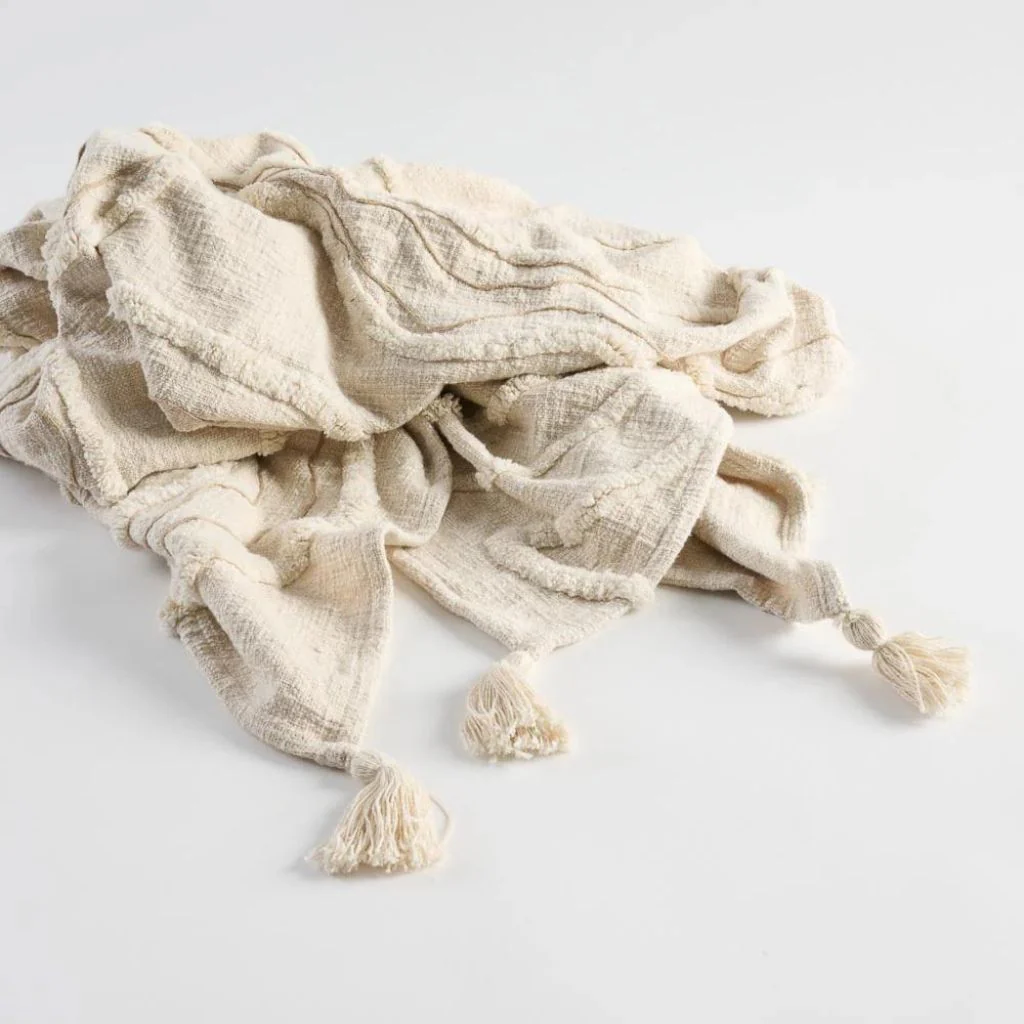 Lamond Linen Throw Ivory/Natural
