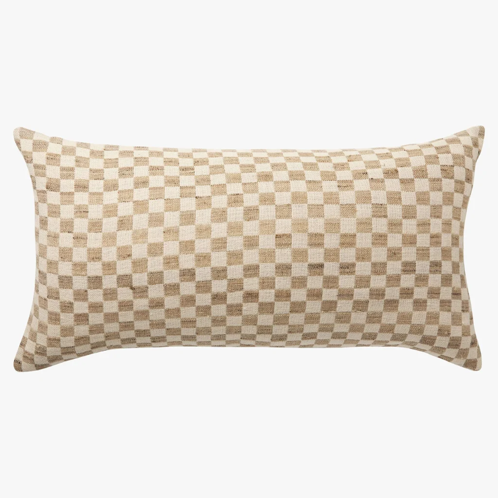Matteo Chalk Wool & Silk Lumbar Cushion