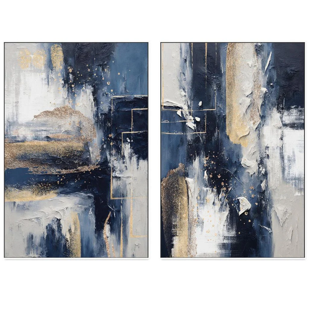 Midnight & Gold Canvas (Set of 2) - Image 3