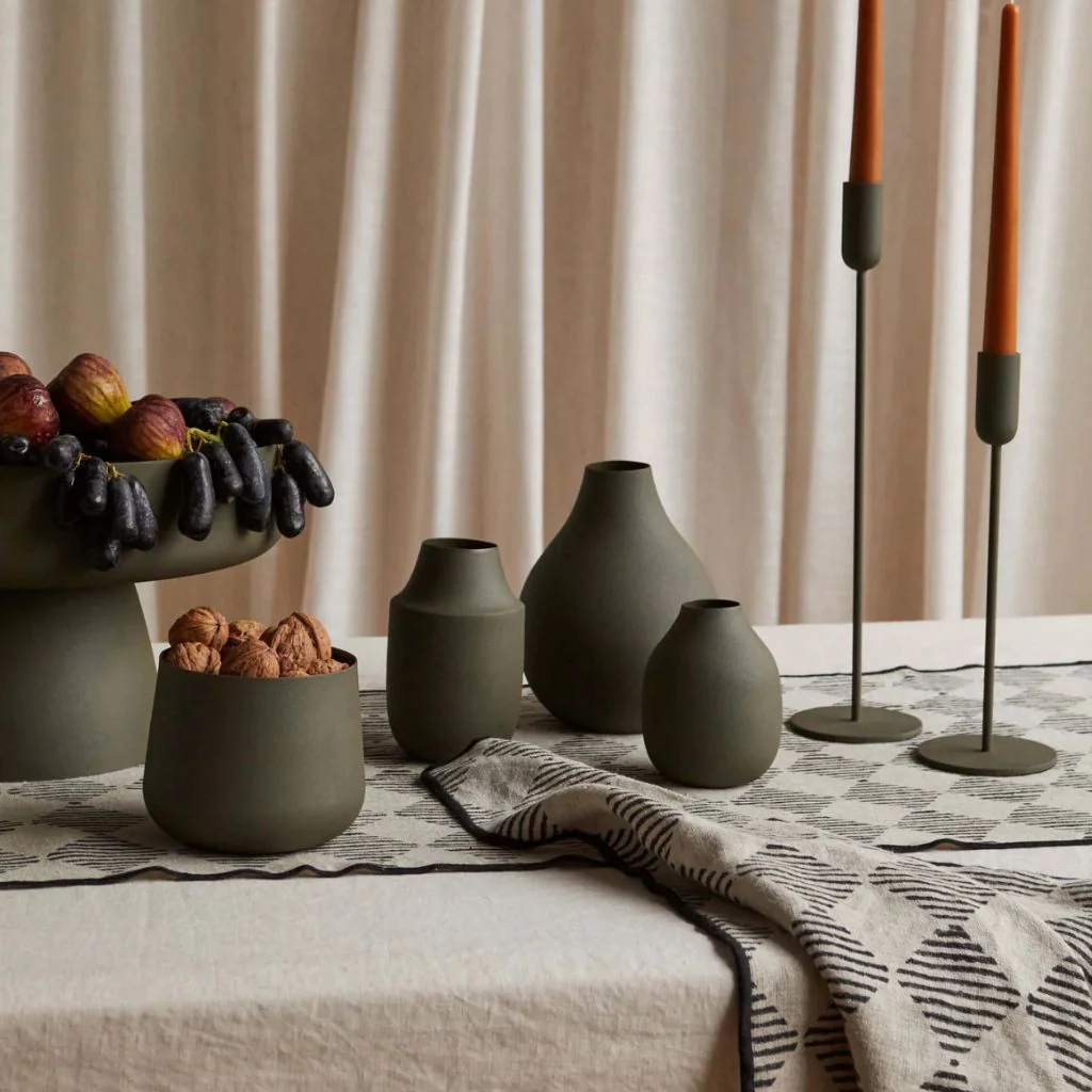Mona Trio of Vases Olive - Image 4
