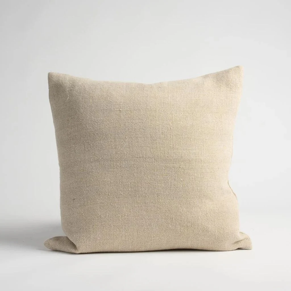Orion Linen Cushion Natural/Chocolate - Image 10