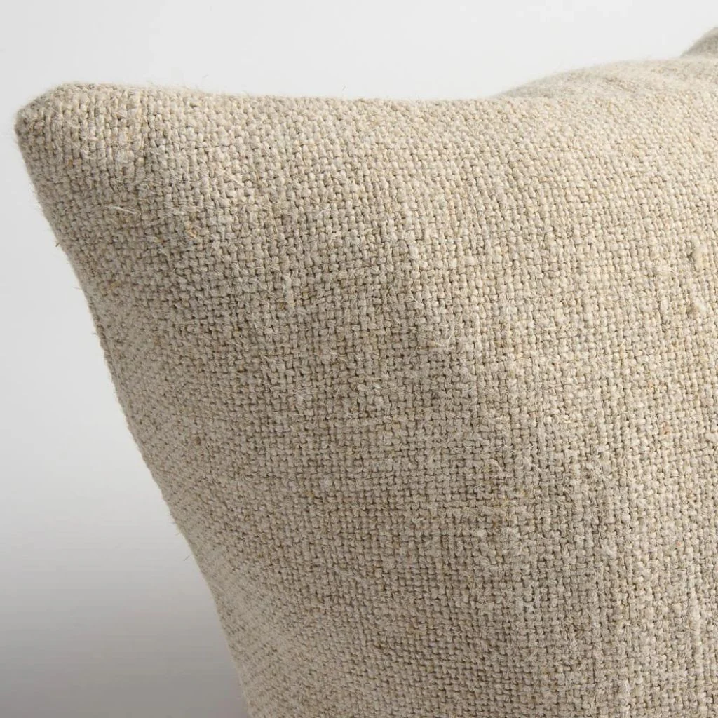 Orion Linen Cushion Natural/Chocolate - Image 8