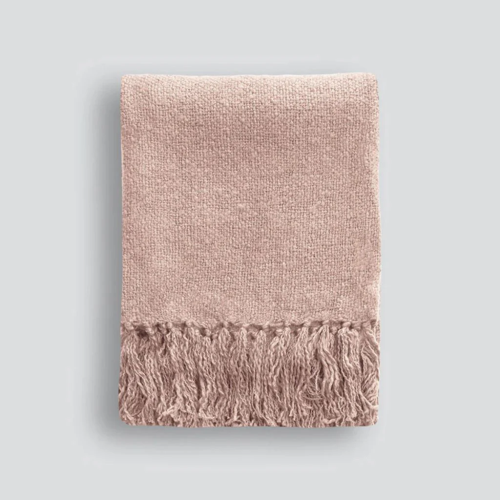 Serenade Throw Dusky Rose