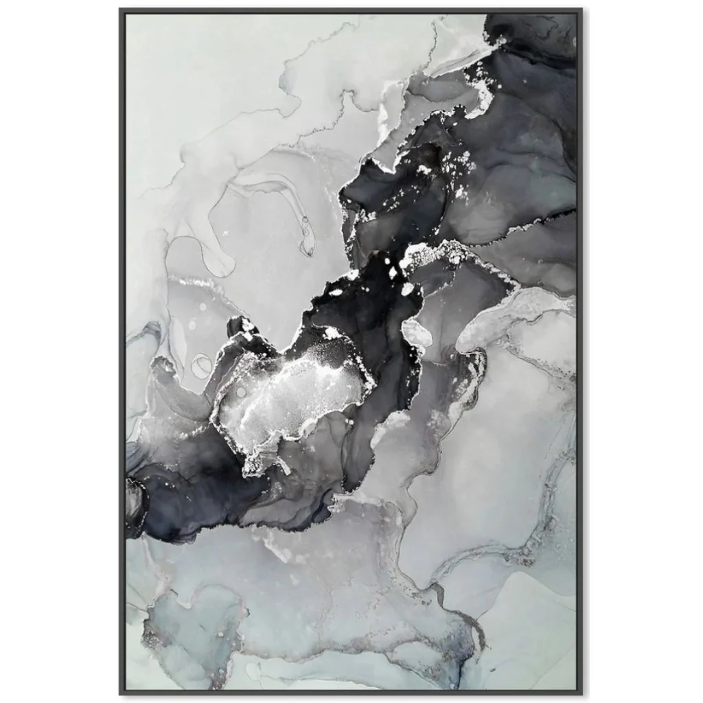 Silver Swirl 'B' Canvas - Image 5