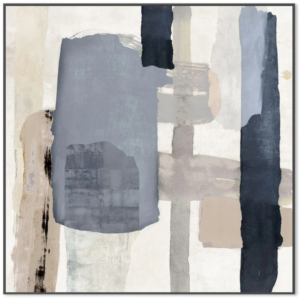 Tides in Check 'Style A' Canvas - Image 3
