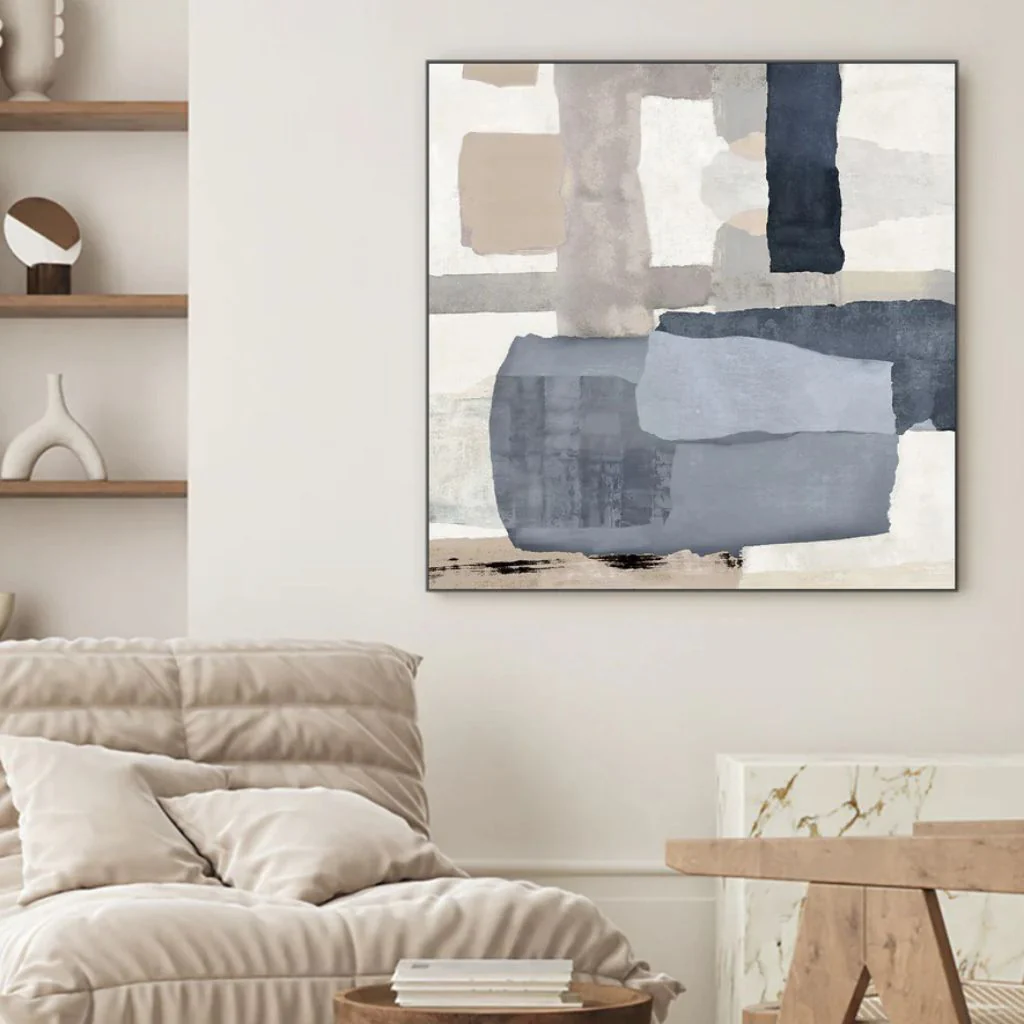 Tides in Check 'Style B' Canvas - Image 2