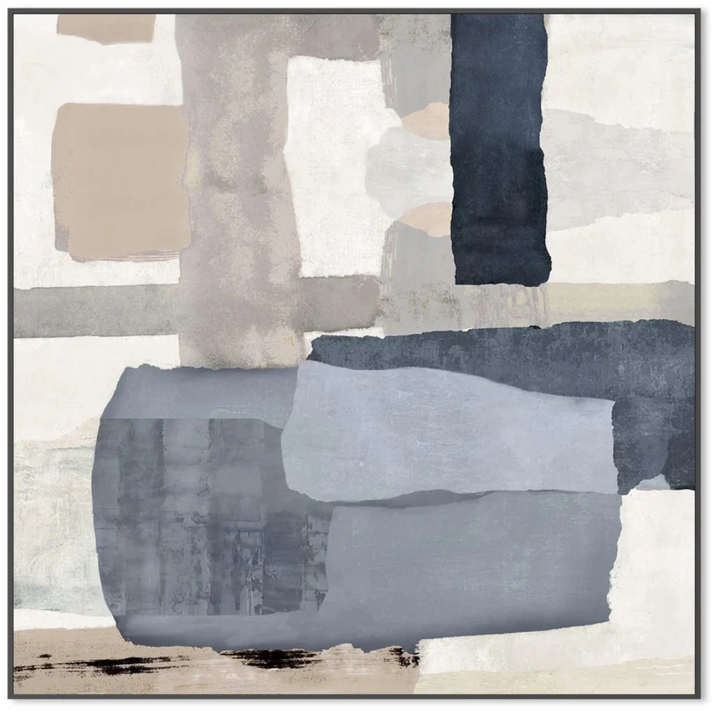 Tides in Check 'Style B' Canvas - Image 3
