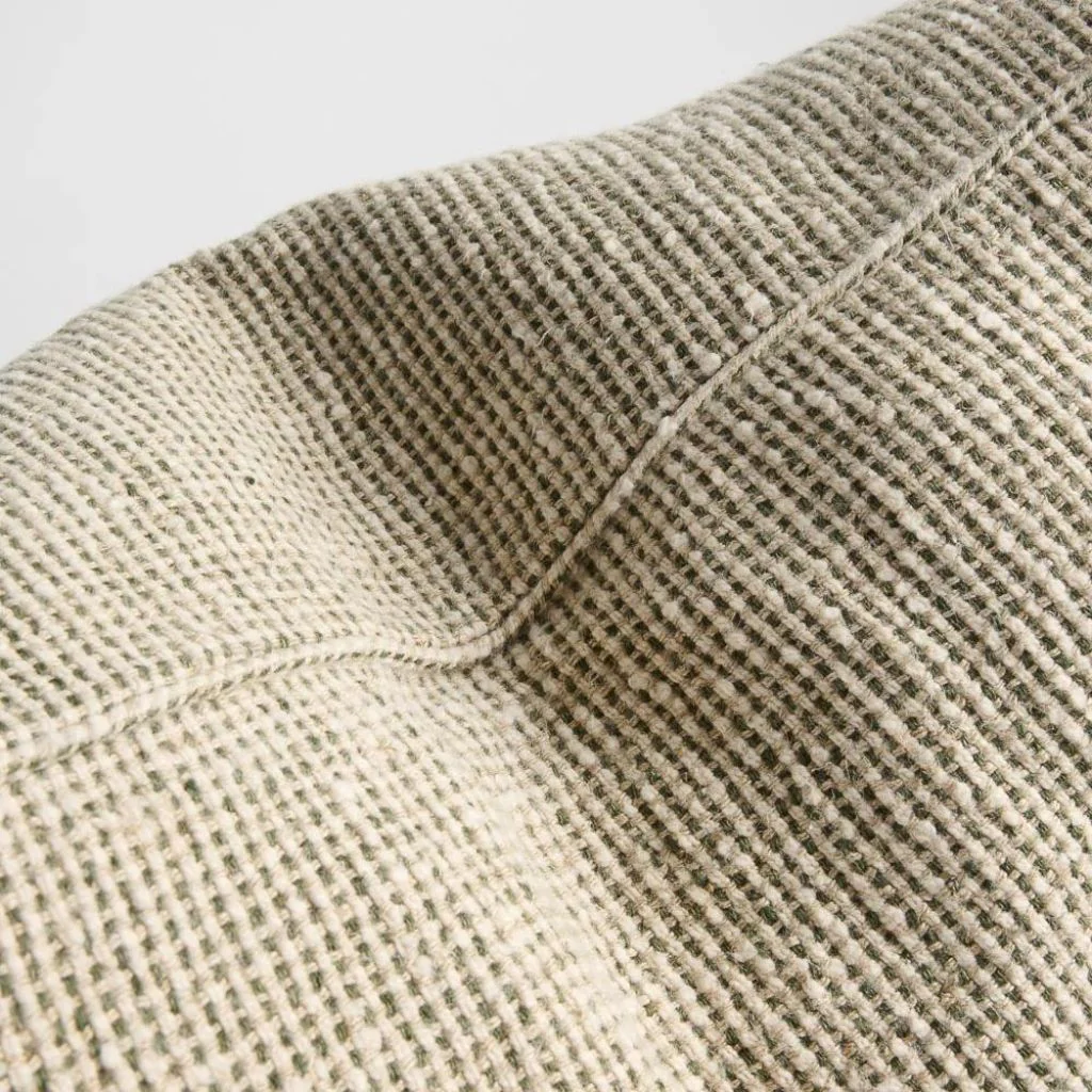 Verdure Linen Cushion Natural/Green - Image 3